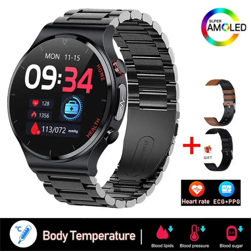 ECG + PPG Men’s Smartwatch – Fitness Tracker