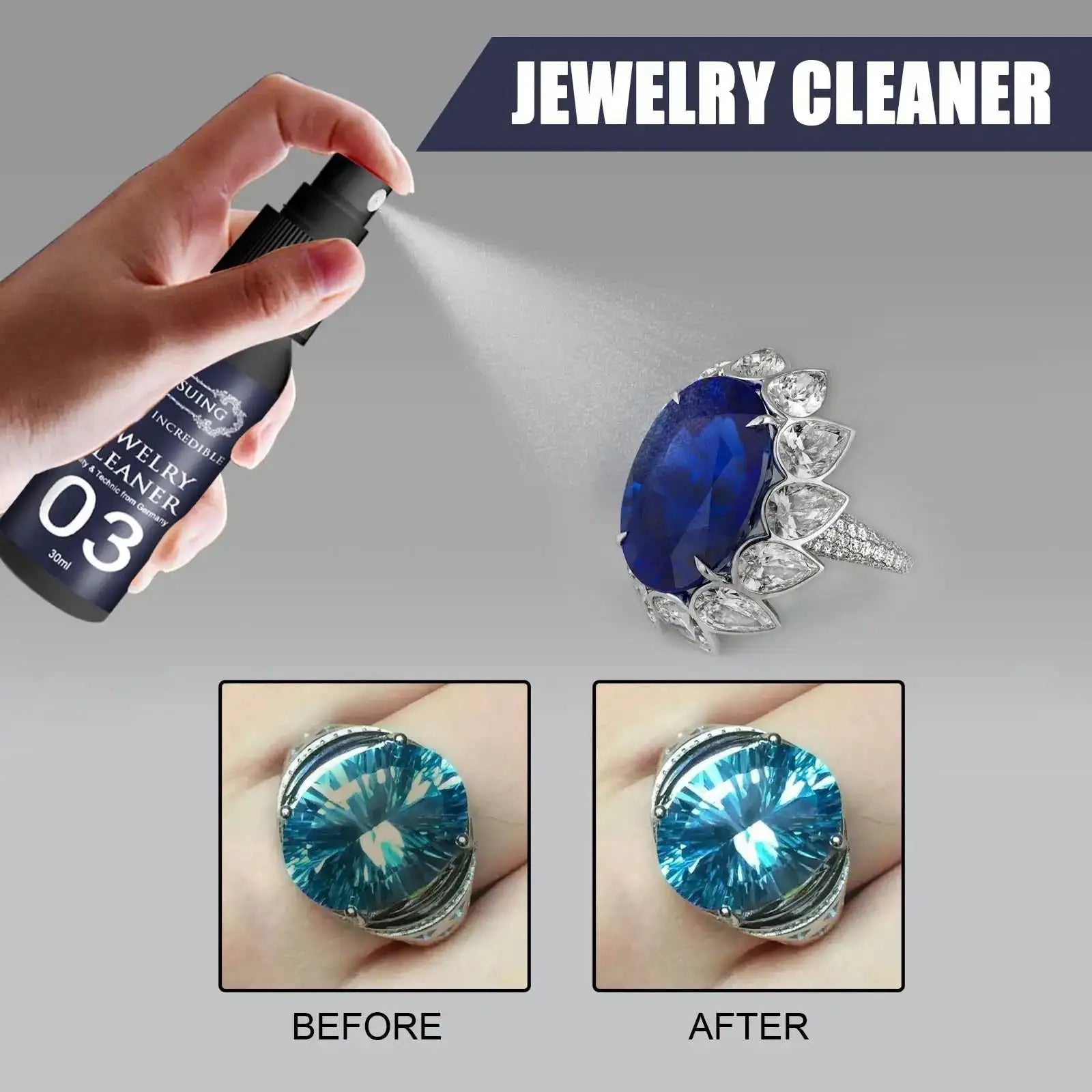Diamond-Shine Jewelry Cleaner Spray – Instantly Restore Sparkle