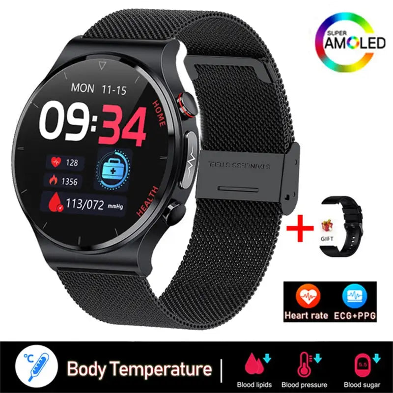 ECG + PPG Men’s Smartwatch – Fitness Tracker