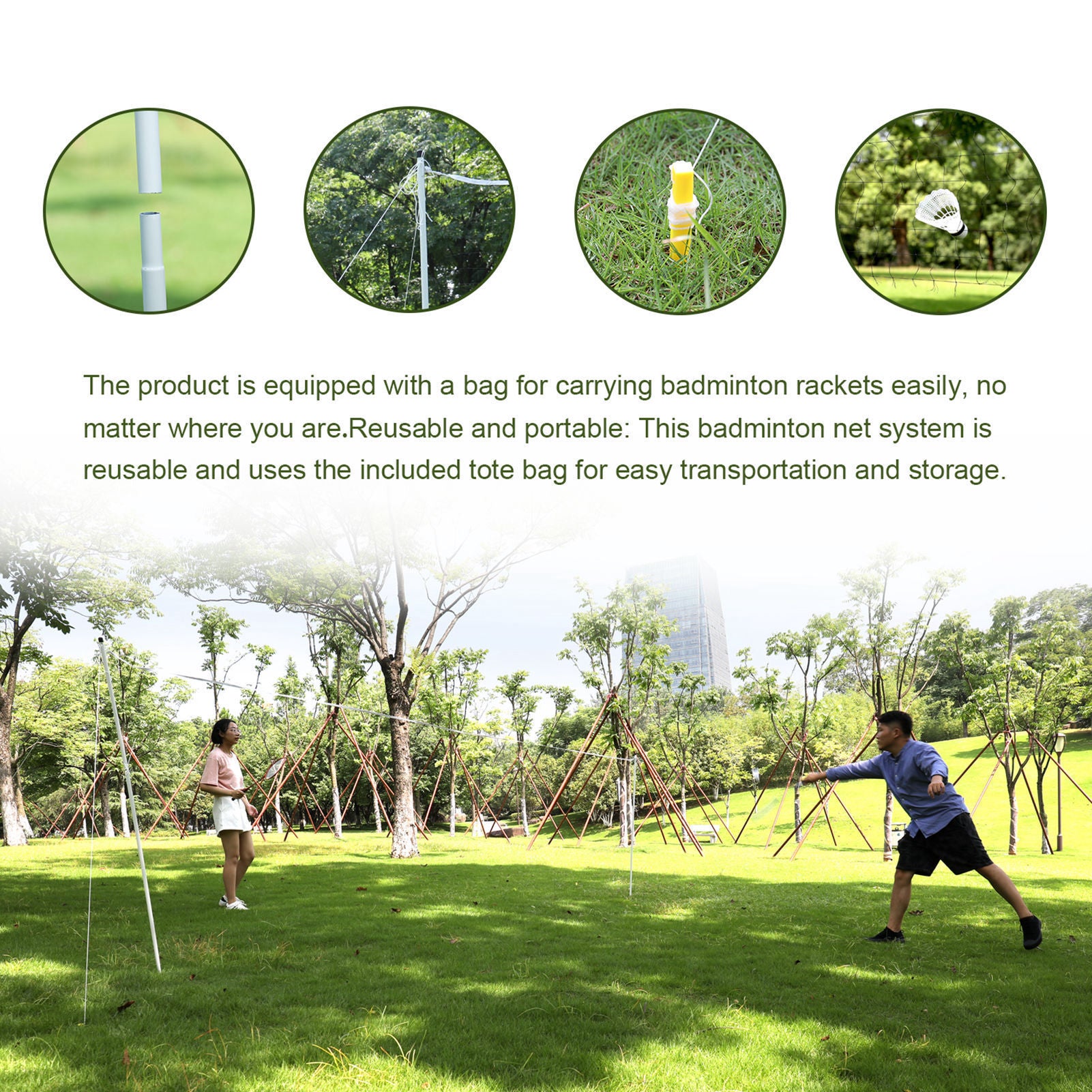 Portable Badminton Set