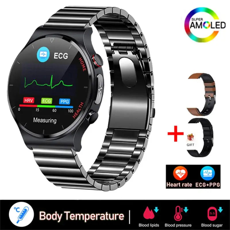 ECG + PPG Men’s Smartwatch – Fitness Tracker