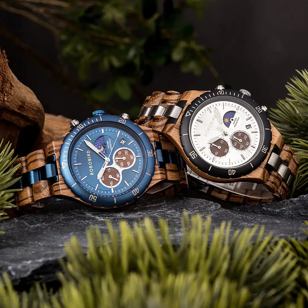 Luxury Men's Wooden Chronograph Watch